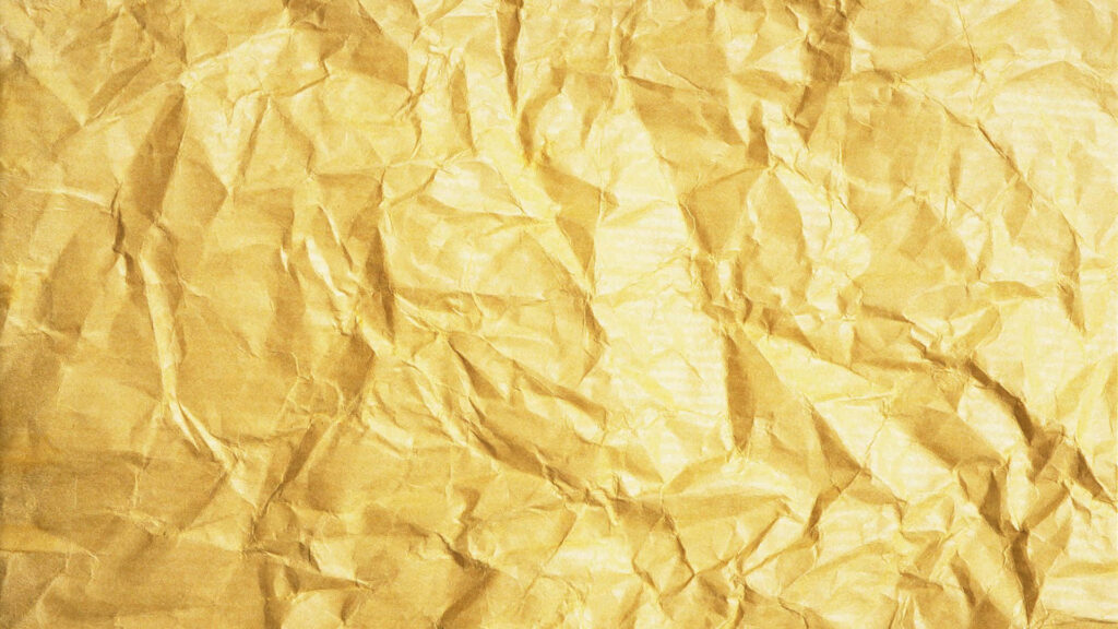 Vibrant Crumpled Paper Texture in Gold - Inspiring Abstract Wallpaper