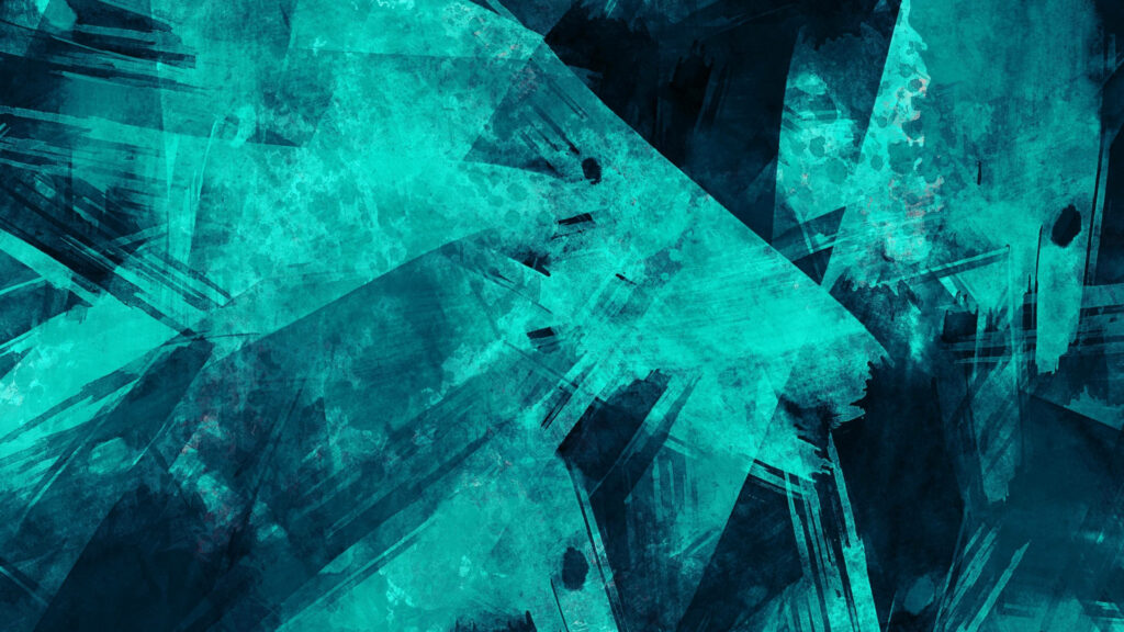 Vibrant Crystal-Like Wallpaper with Green & Blue Abstract Texture