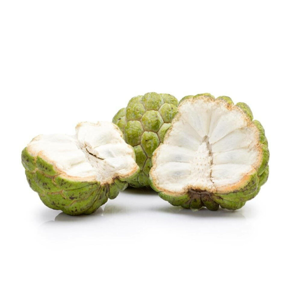 Vibrant Custard Apple Wallpaper: Fresh Sliced Green Texture Background