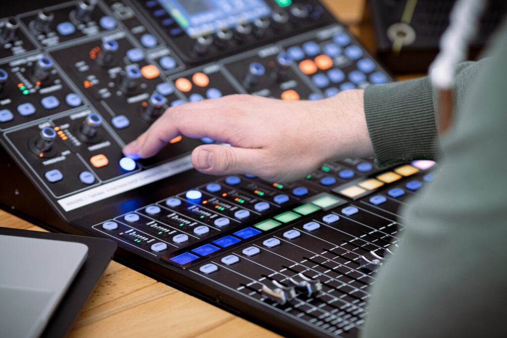 Close-Up DJ Control Panel Wallpaper: Tech & Music in Action
