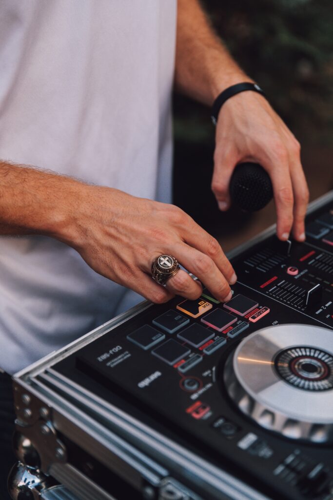 Vibrant DJ Wallpaper: Mastering the Mixer in Live Performance