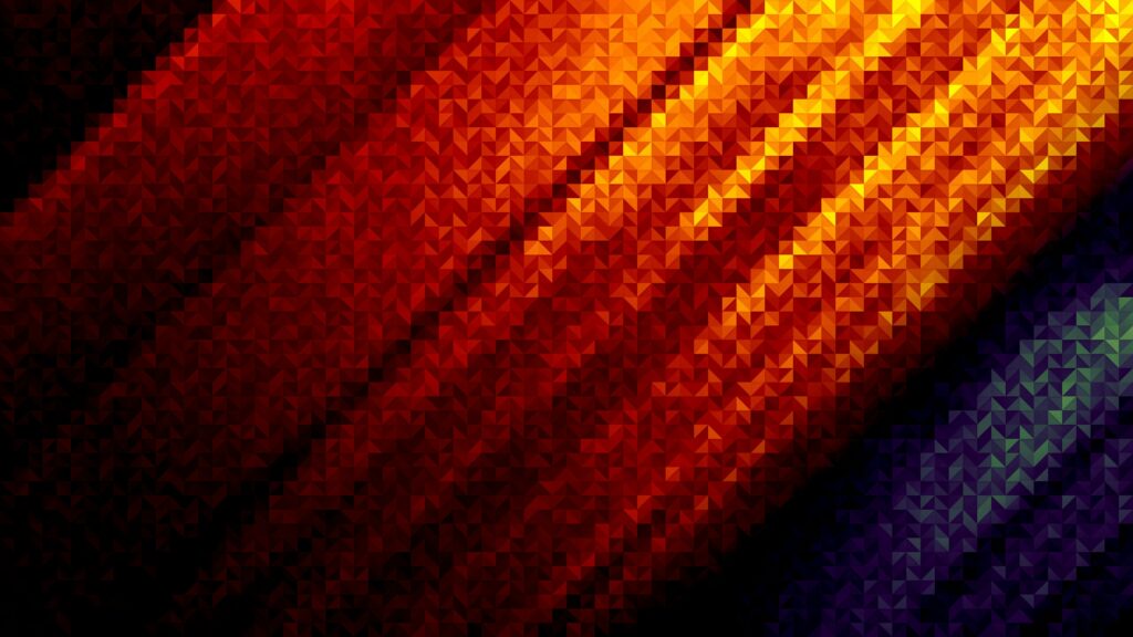 Dynamic Dark Fiery Wallpaper: Textured Geometric Shapes
