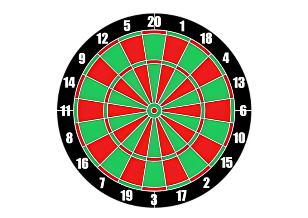 Vibrant Dartboard Vector Wallpaper on Black Background
