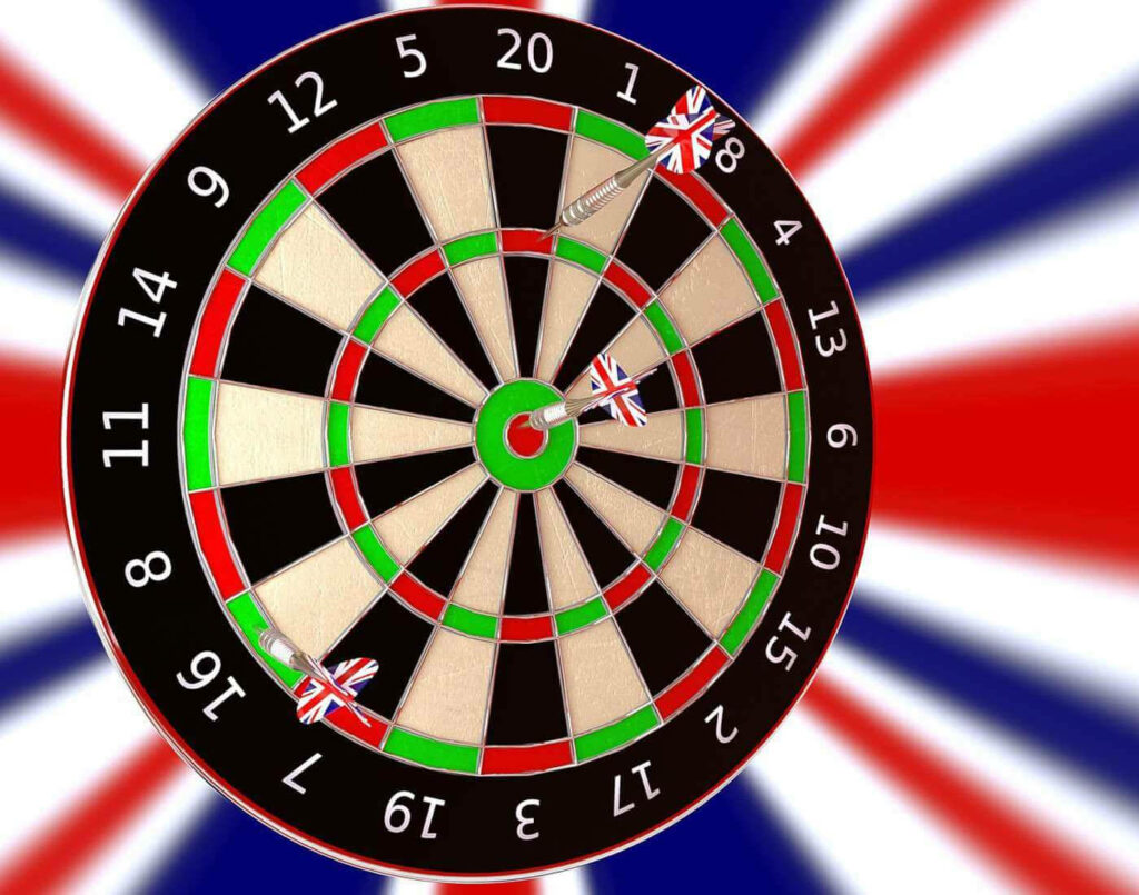 Union Jack Dartboard Wallpaper: Vibrant UK Background Design