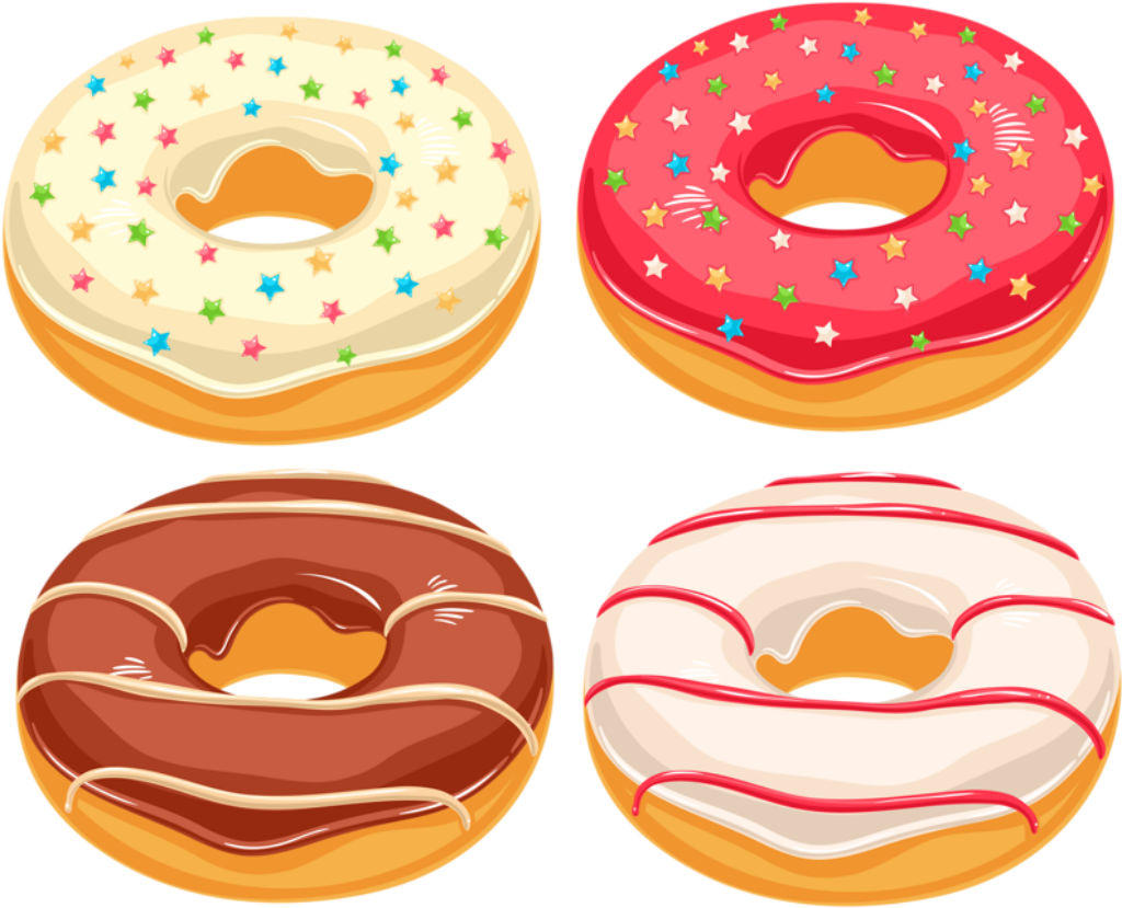 Vibrant Decorated Donuts Collection - Sweet Wallpaper Background