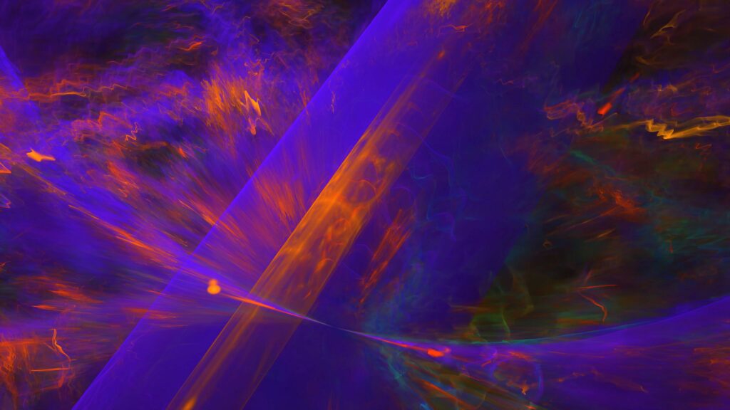 Vibrant Blue and Orange Striped Abstract Wallpaper | 3840x2160 Background