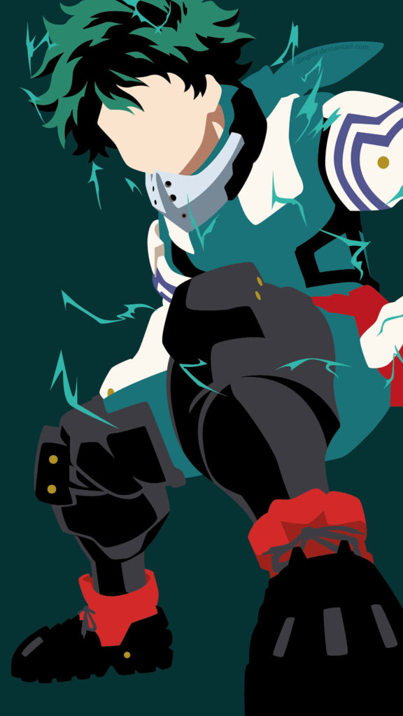 Vibrant Deku Vector Wallpaper: Dynamic Anime Design for Fans