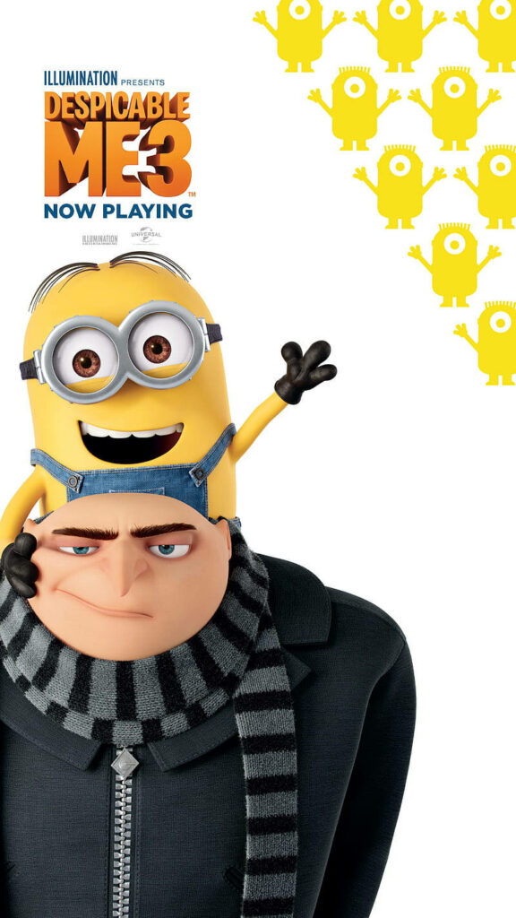 Vibrant *Despicable Me 3* Wallpaper: Gru & Excited Minions