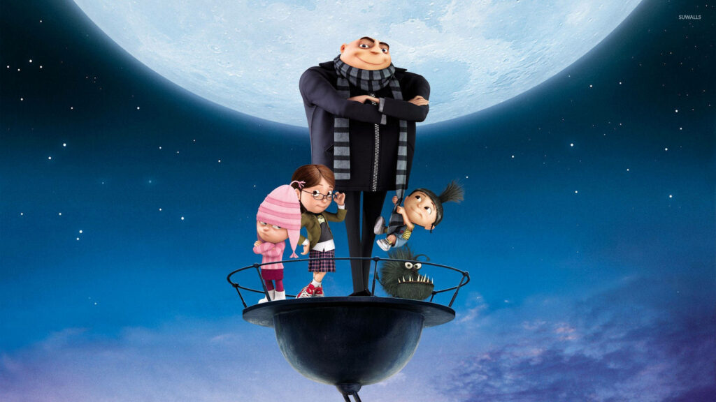 Felonious Gru & Kids Margo, Edith, Agnes: Despicable Me 3 Wallpaper