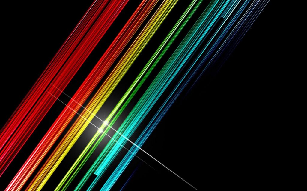 Vibrant Diagonal Lines Wallpaper on Black Background - 1920x1200