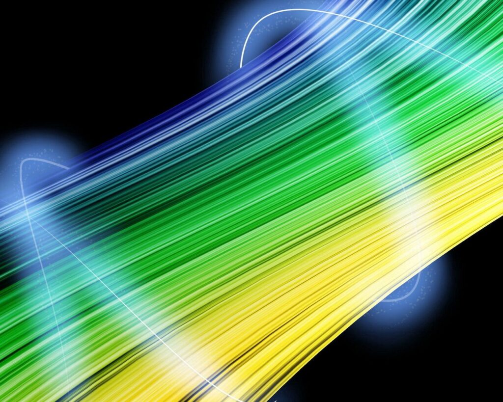 Vibrant Diagonal Stripes Wallpaper - Yellow, Green, Blue on Black