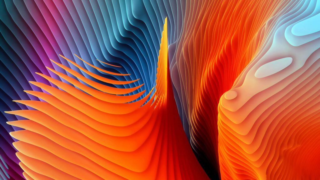 Vibrant Layers: Mesmerizing Abstract Colors in Stunning 4K - Macbook Pro Background Wallpaper