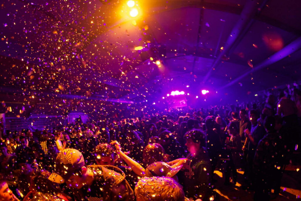Vibrant Grooves: Stunning HD Wallpaper to Light up Your Background with Disco Party Vibes