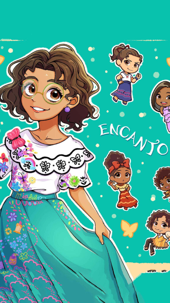 Colorful Disney *Encanto* Wallpaper: Mirabel & Family Illustration