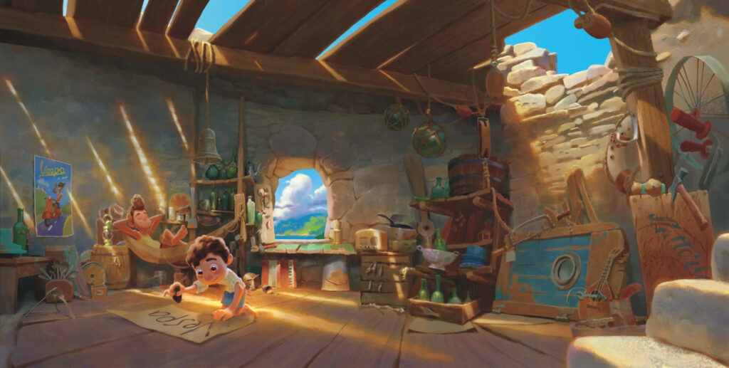 Vibrant Pixar Luca Wallpaper: Rustic Charm & Creative Kids Scene