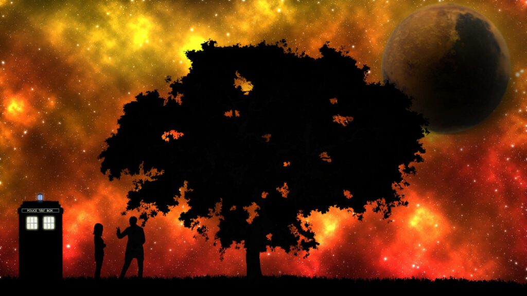 Cosmic Doctor Who Wallpaper: Silhouette, TARDIS & Stunning Stars