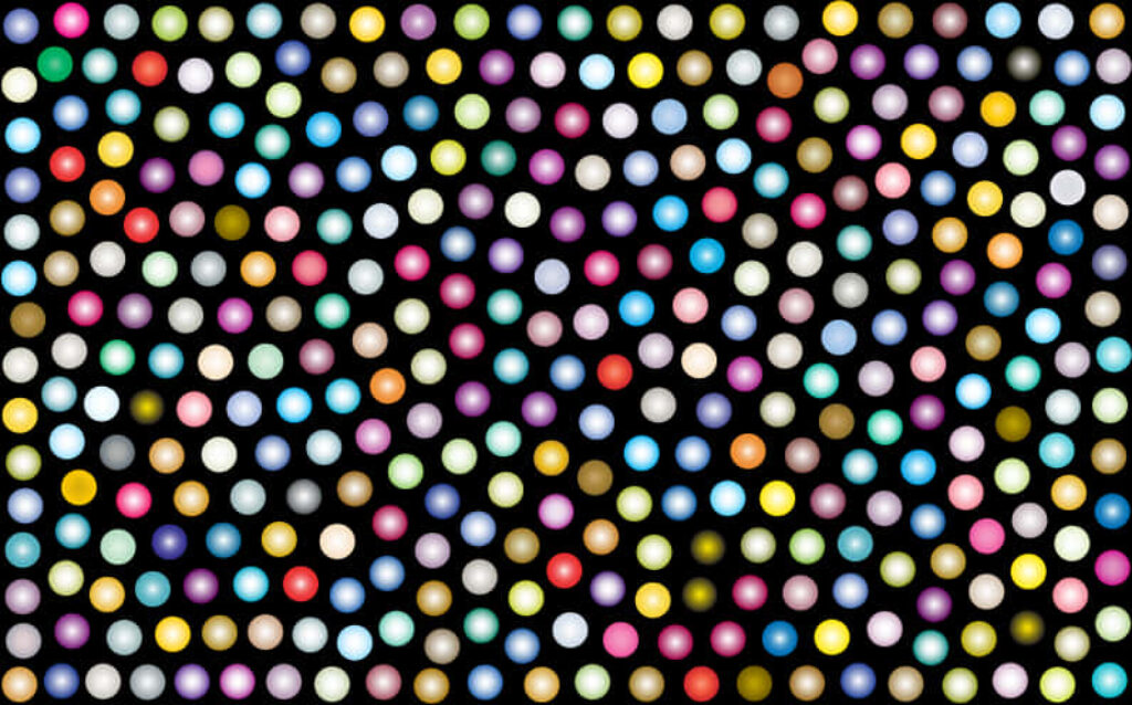 Vibrant Dot Pattern Wallpaper: Colorful Design on Dark Background