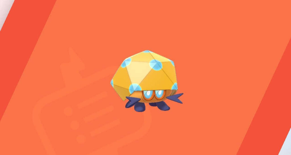 Vibrant Dottler Character on Orange Geometric Background Wallpaper