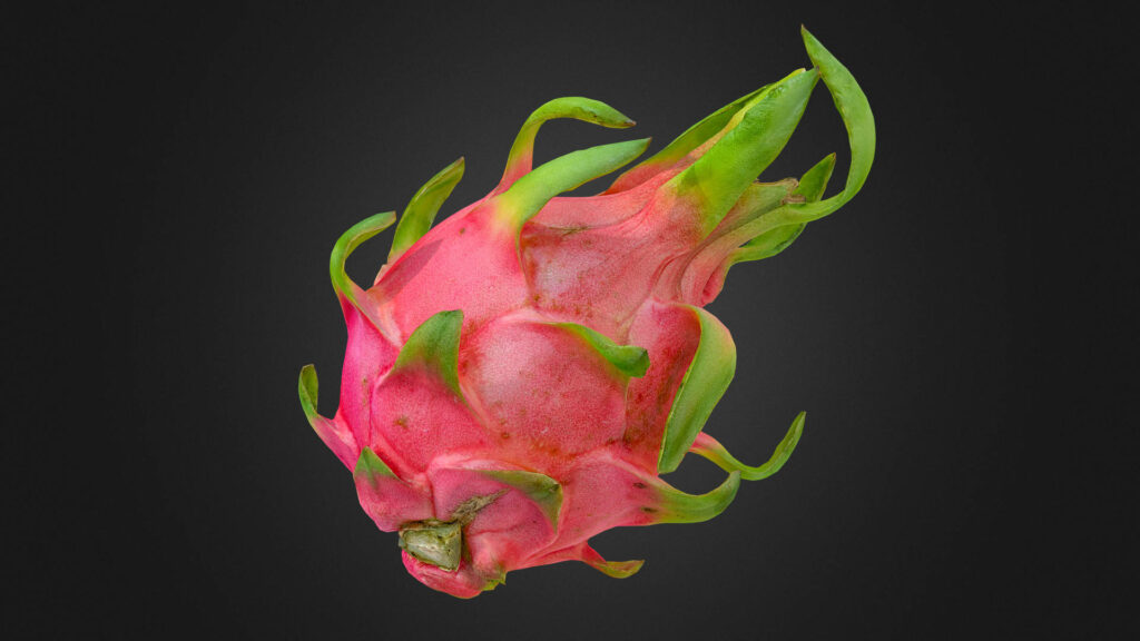 Vibrant Dragonfruit Close-Up Wallpaper: Pink Skin & Green Accents