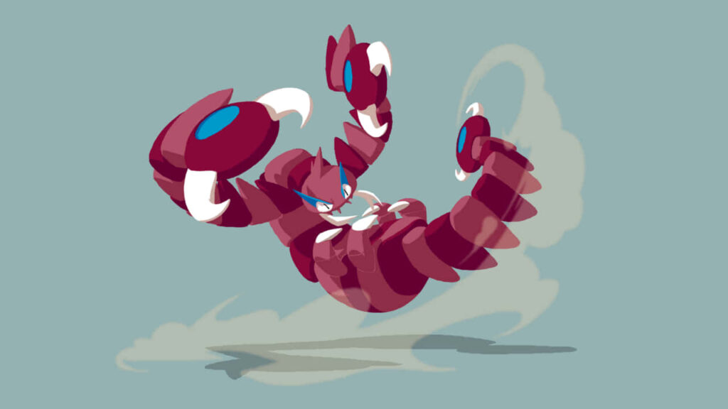 Dynamic Drapion Wallpaper: Vibrant Scorpion Animation Tail Whip