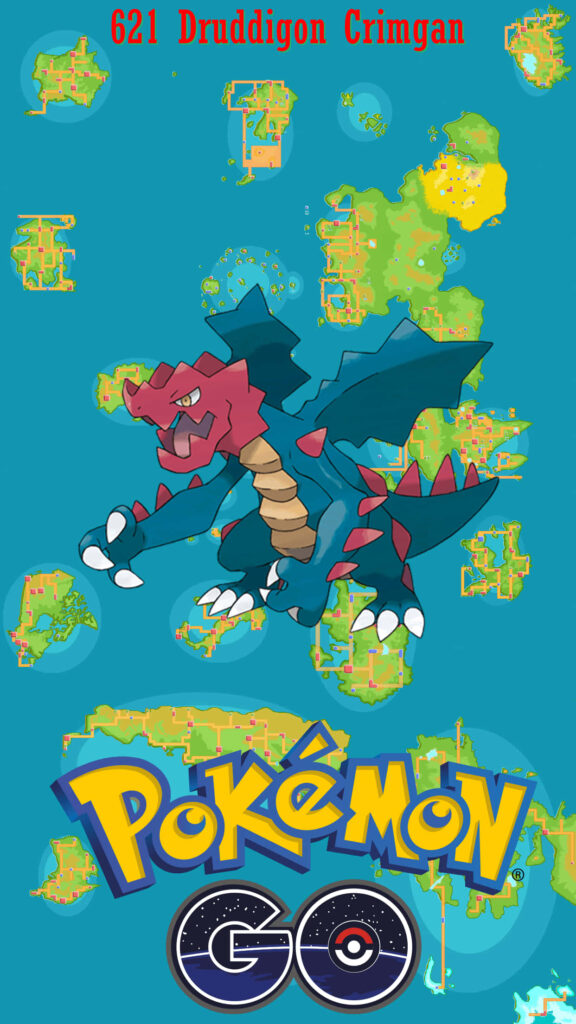 Vibrant Druddigon Wallpaper for Pokémon Go Fans - Colorful Adventure