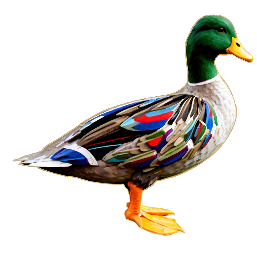 Vibrant Abstract Duck Wallpaper: Colorful Art on Soft Background