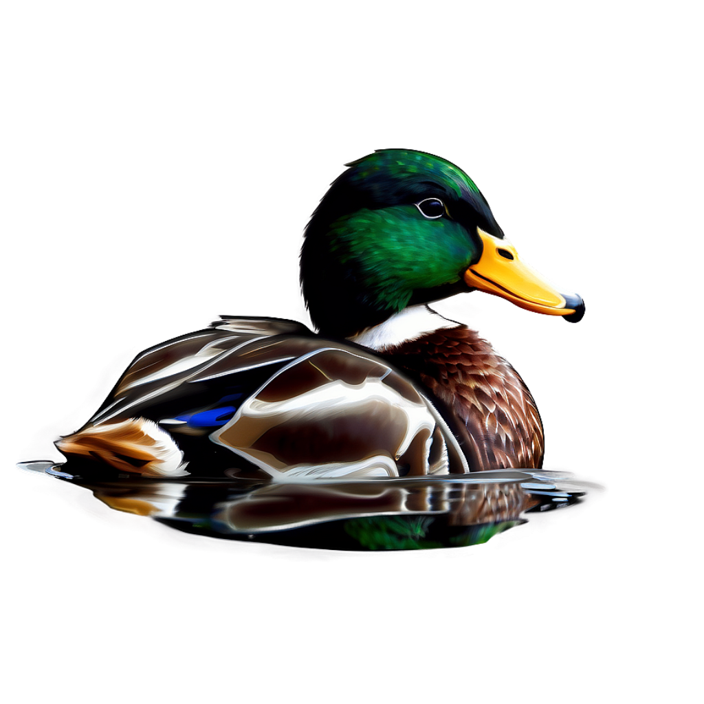 Vibrant Duck Swimming Wallpaper - Serene Nature Scene