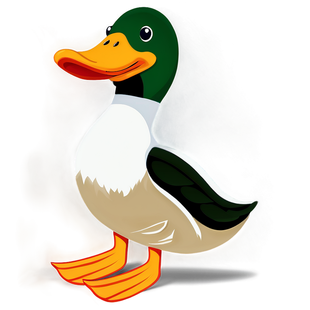 Vibrant Stylized Duck Wallpaper with Cheerful Design