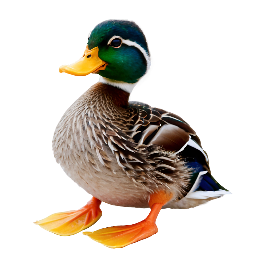 Vibrant Duck Wallpaper: Striking Green & Blue Plumage Background