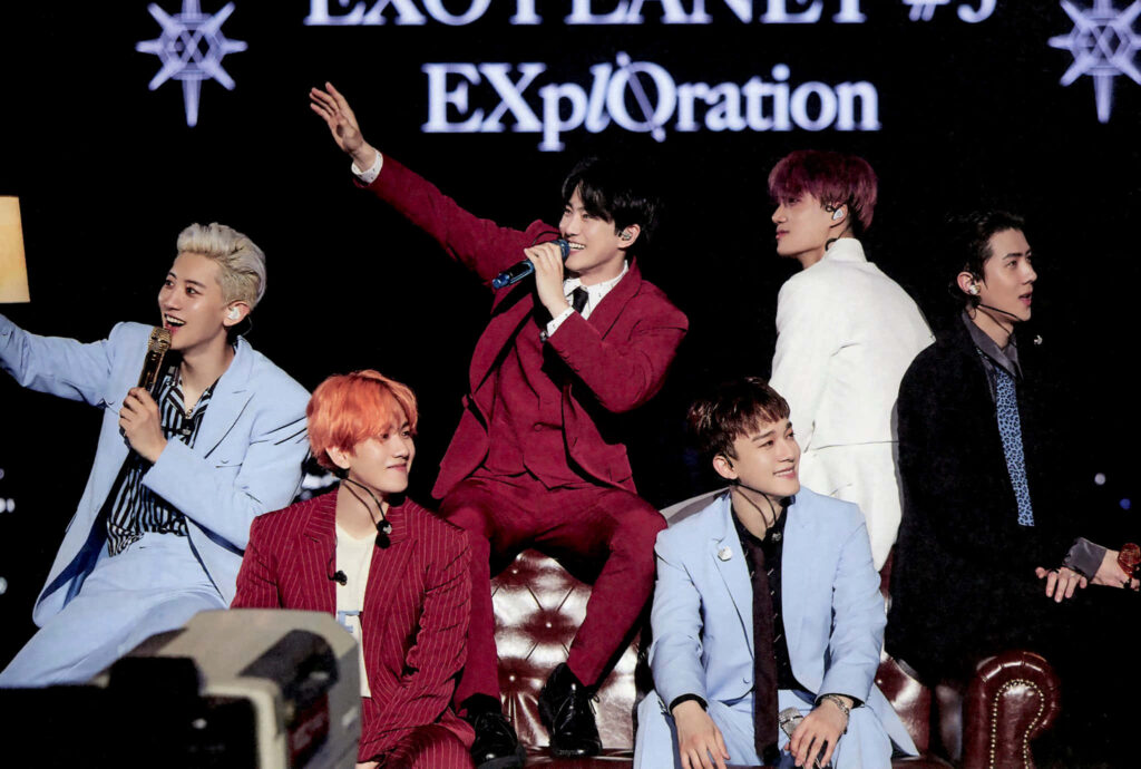 Vibrant EXO Wallpaper: K-POP Band Live at EXplOration Concert