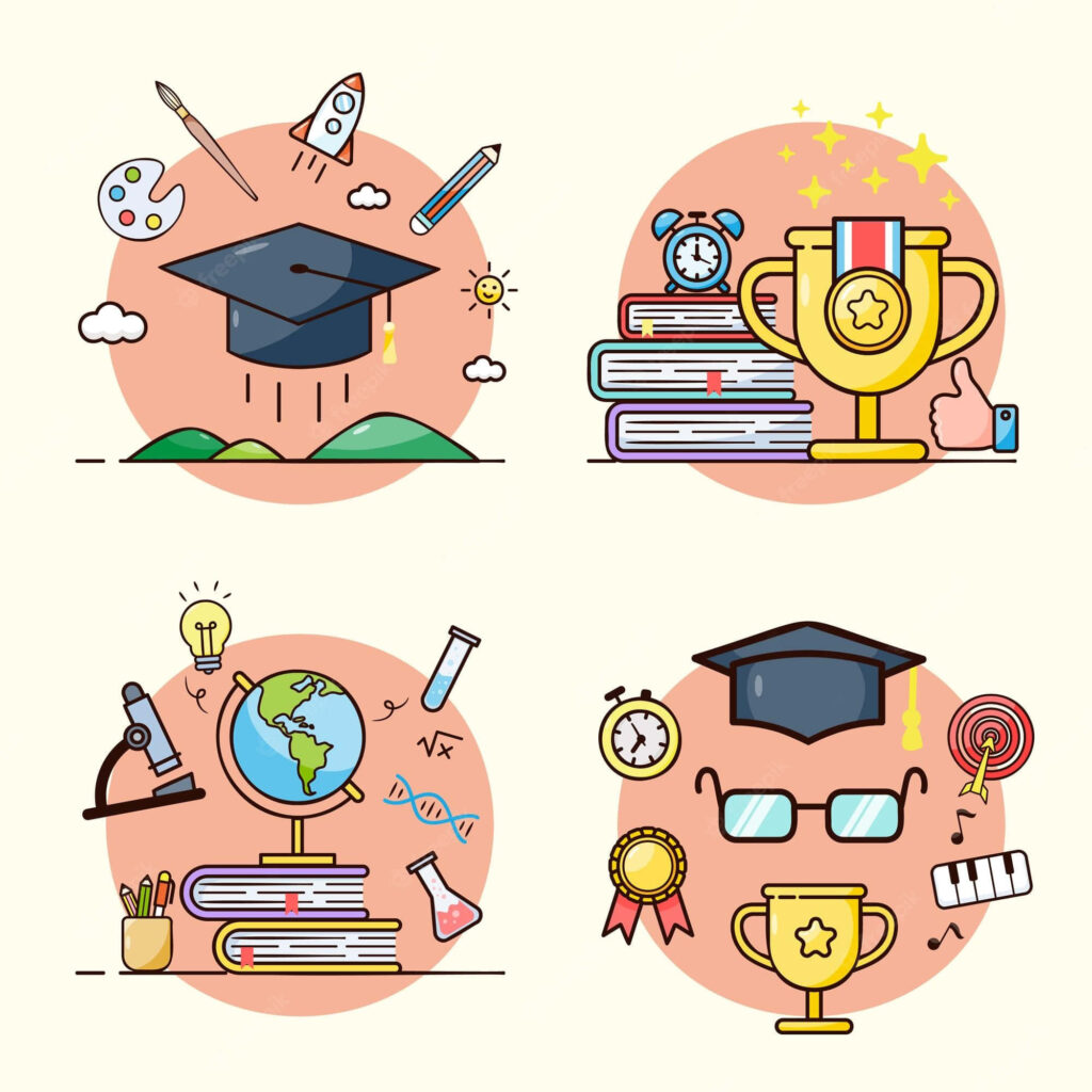 Colorful Educational Vector Wallpaper: Learning and Creativity Theme