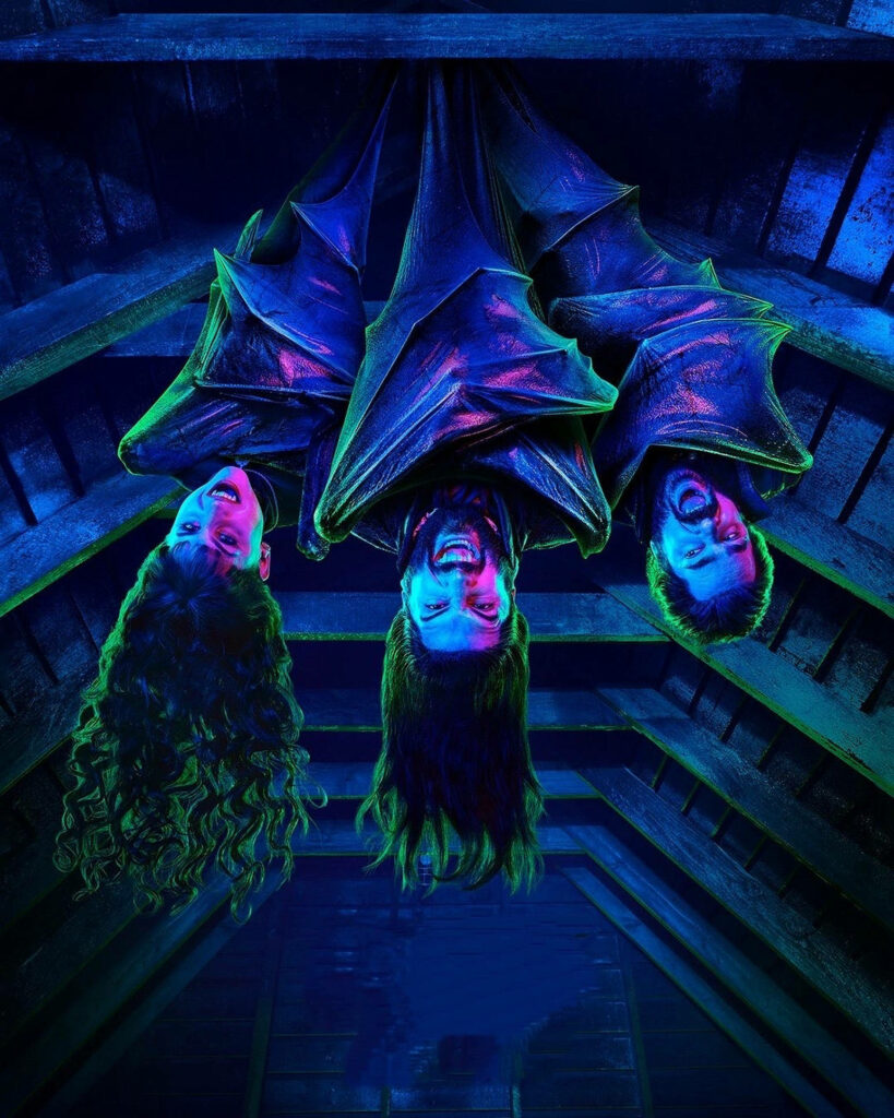 Neon Vampire Wallpaper from What We Do In The Shadows - Eerie Attic Art