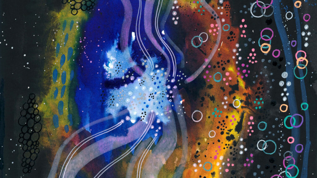 Vibrant Electric Blue Abstraction Wallpaper: Captivating Background Art