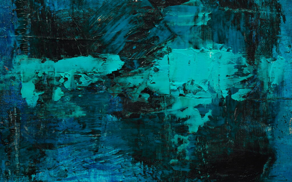 Vibrant Artistic Expression: Abstract Blue Grunge Painting Unveiled Wallpaper