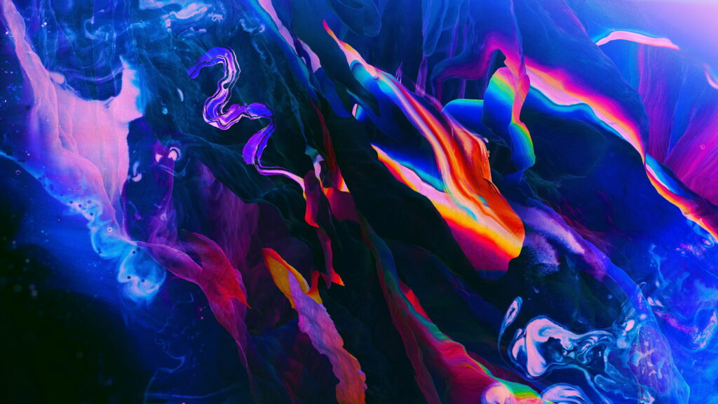 Vibrant Splashes: A Mesmerizing 4K Wallpaper of Abstract Art