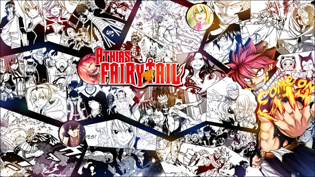 Fairy Tail Wallpaper: Vibrant Collage of Iconic Anime Moments