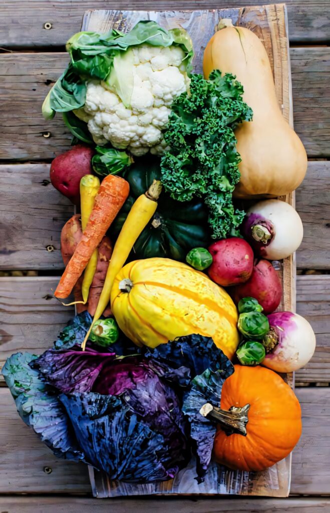 Vibrant Farmers Market Wallpaper: Colorful Fresh Produce Display