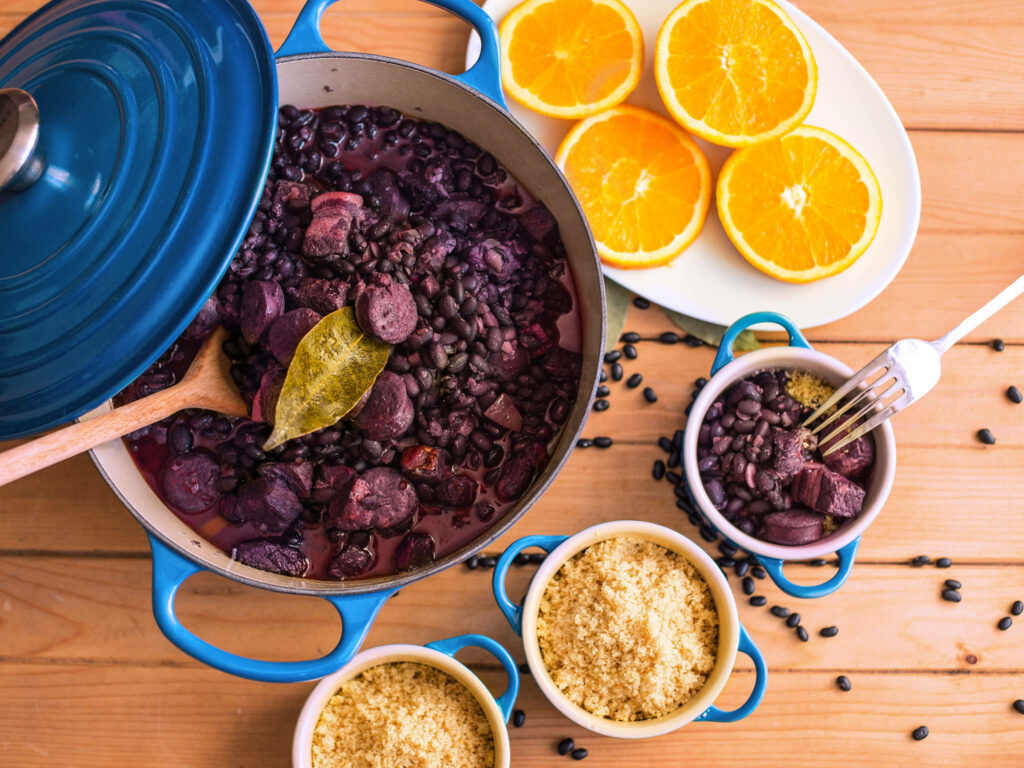 Colorful Feijoada Wallpaper: Brazilian Black Bean Stew Delight
