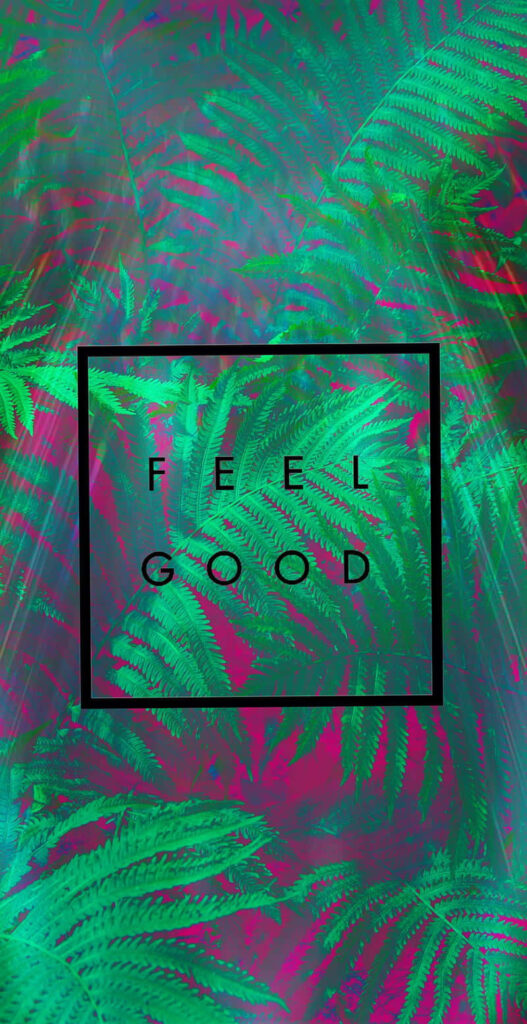 Tropical Ferns with Magenta Background - Feel Good Wallpaper