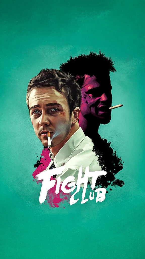 Vibrant Fight Club Poster Wallpaper: Bold Characters & Colorful Themes