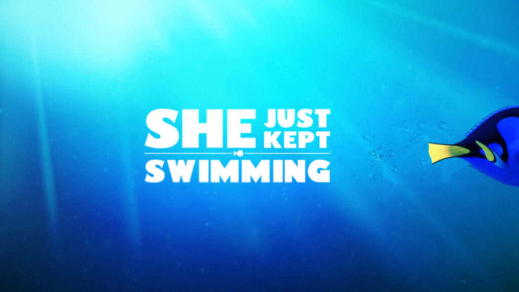 Vibrant Finding Dory Wallpaper: 'She Just Kept Swimming' Design