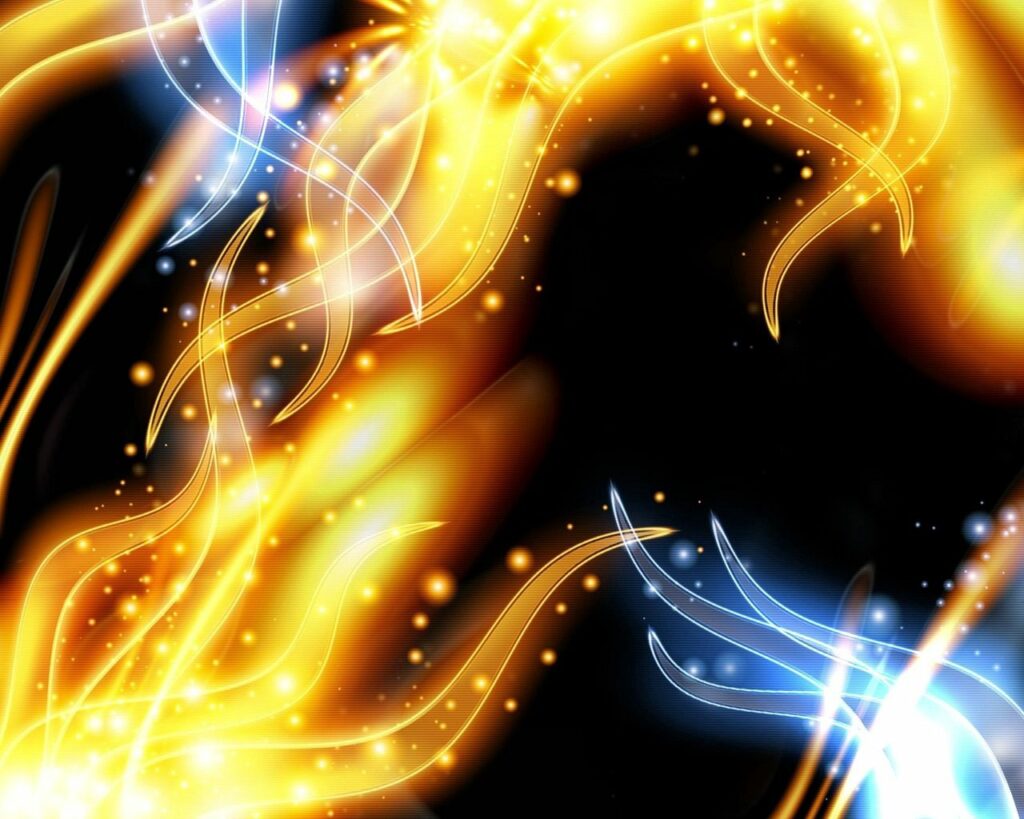Fire and Ice Abstract Wallpaper: Vibrant Contrast in 1280x1024