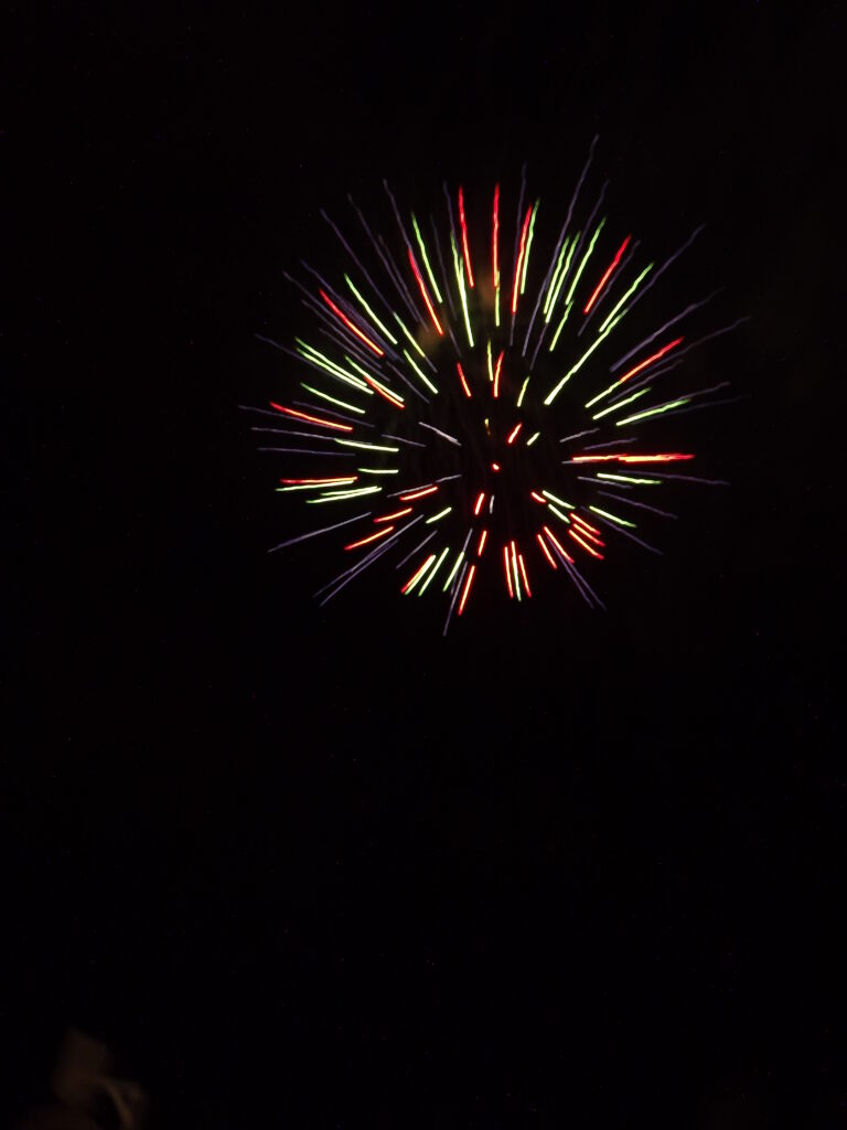 Colorful Firework Bursts: Dazzling Night Sky Wallpaper Background