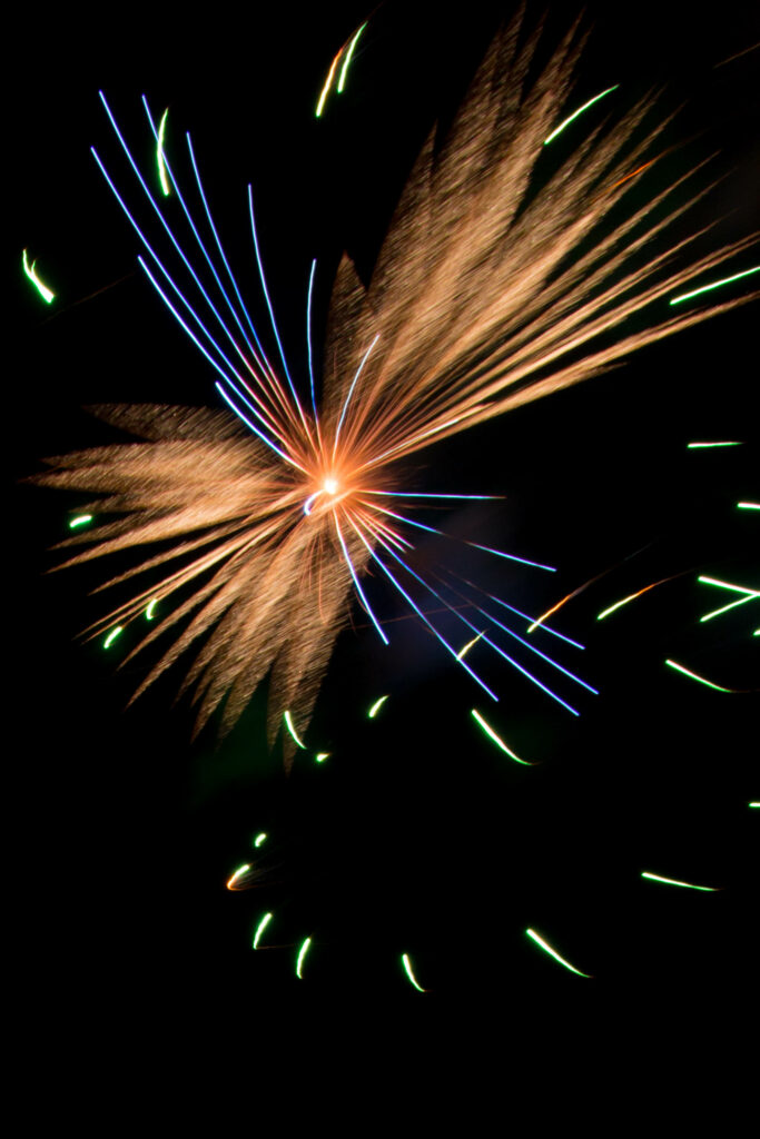 Vibrant Fireworks Wallpaper: Colorful Night Sky Display