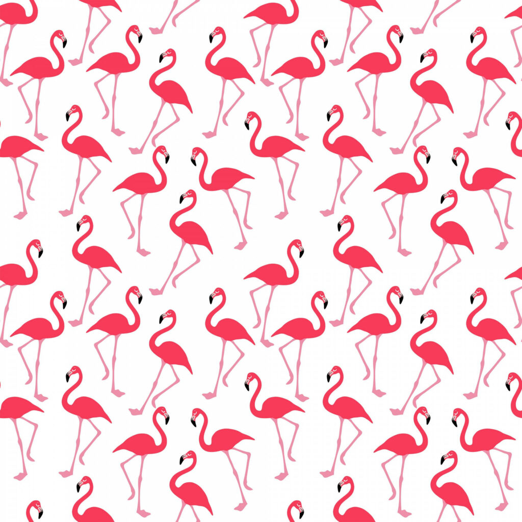 Vibrant Pink Flamingo Wallpaper: Lively Pattern for Home Decor