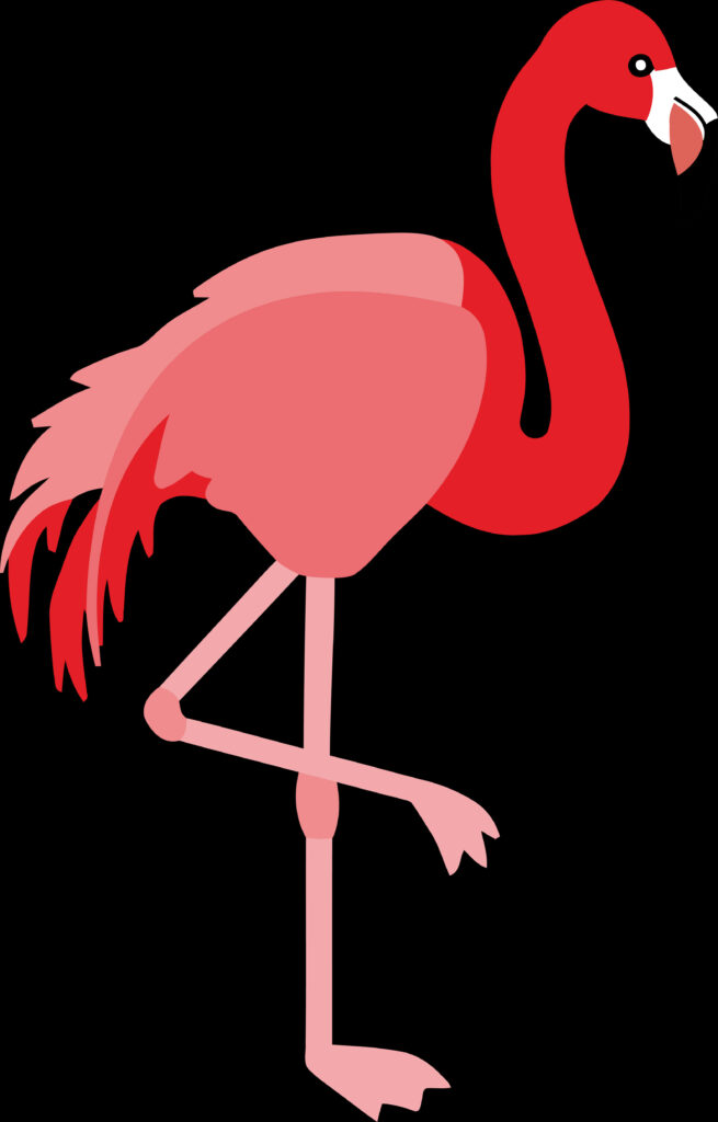Vibrant Flamingo Wallpaper: Modern Vector Art with Bold Colors