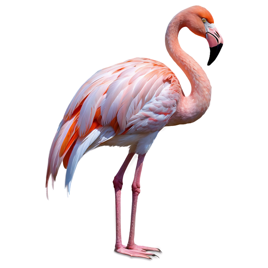 Vibrant Flamingo Wallpaper: Graceful Bird on Soft Gradient Background