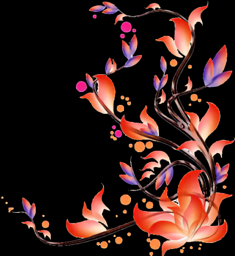 Vibrant Abstract Floral Wallpaper: Bold Leaves & Petals Art