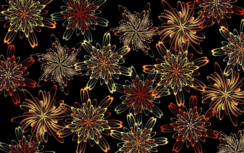Vibrant Floral Abstract Wallpaper | 1920x1200 Black Background