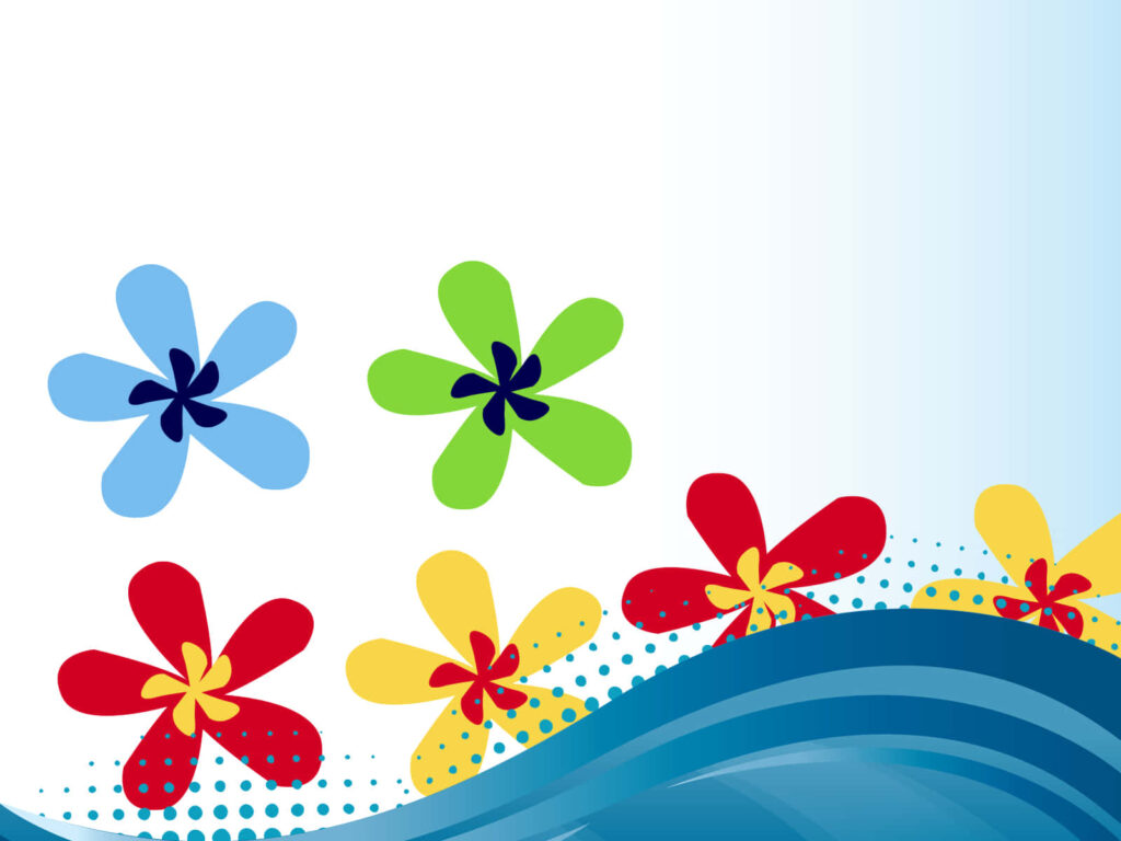 Vibrant Floral Vector Wallpaper for Lively PPT Backgrounds